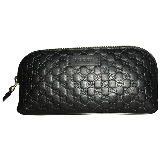 Gucci black leather travel bag