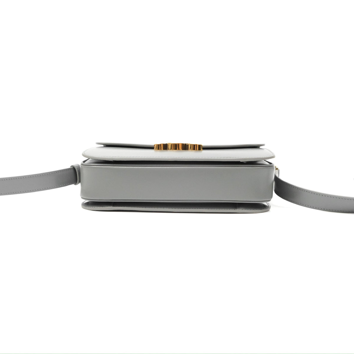 Celine Medium Triomphe Bag Zinc Shiny Calfskin
