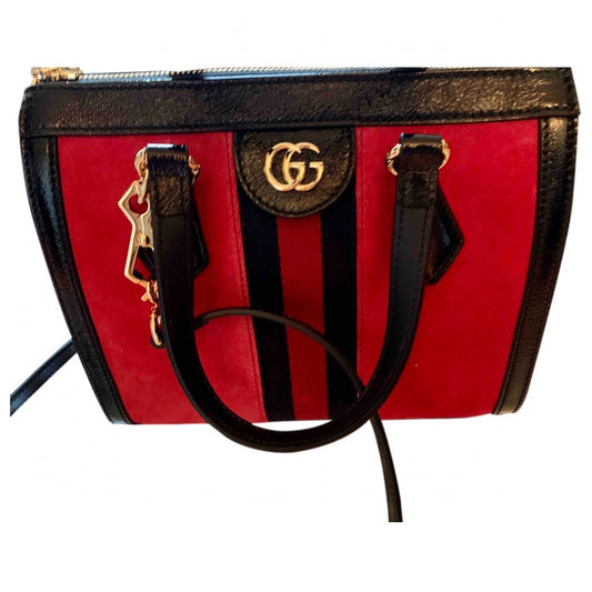 Gucci ophidia red suede handbag