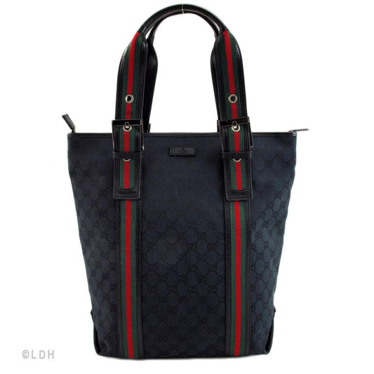 G*G Black Monogram Large Tote (Indistinguishable)