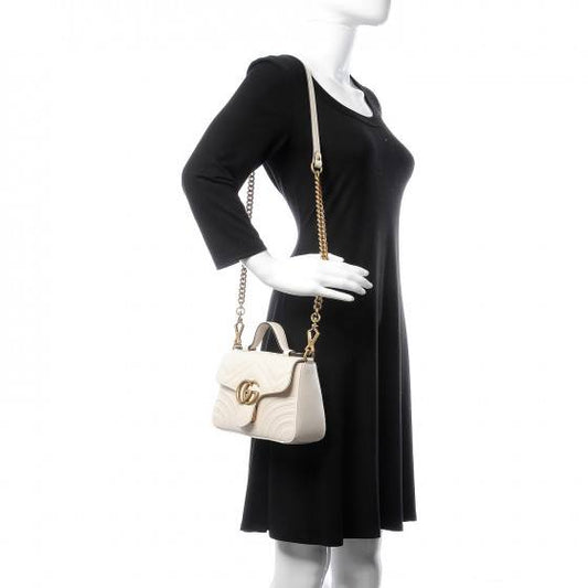 Gucci GG Marmont Small Top Handle Bag White Gucci