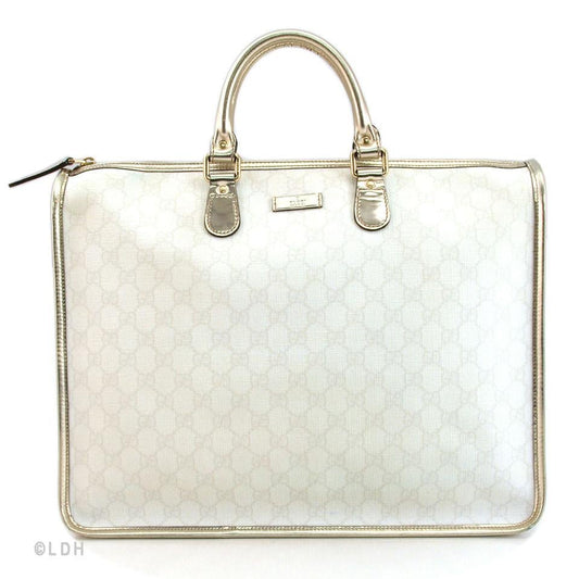 G*G White Tote with Silver Trim (Indistinguishable)