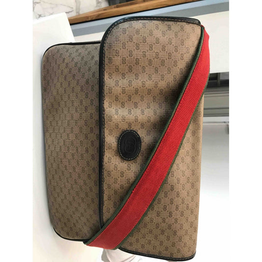 Gucci brown cloth handbag