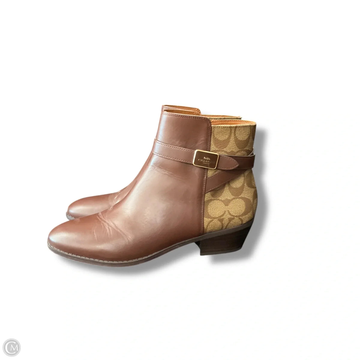 Boots Designer By Coach In Brown, Size: 9