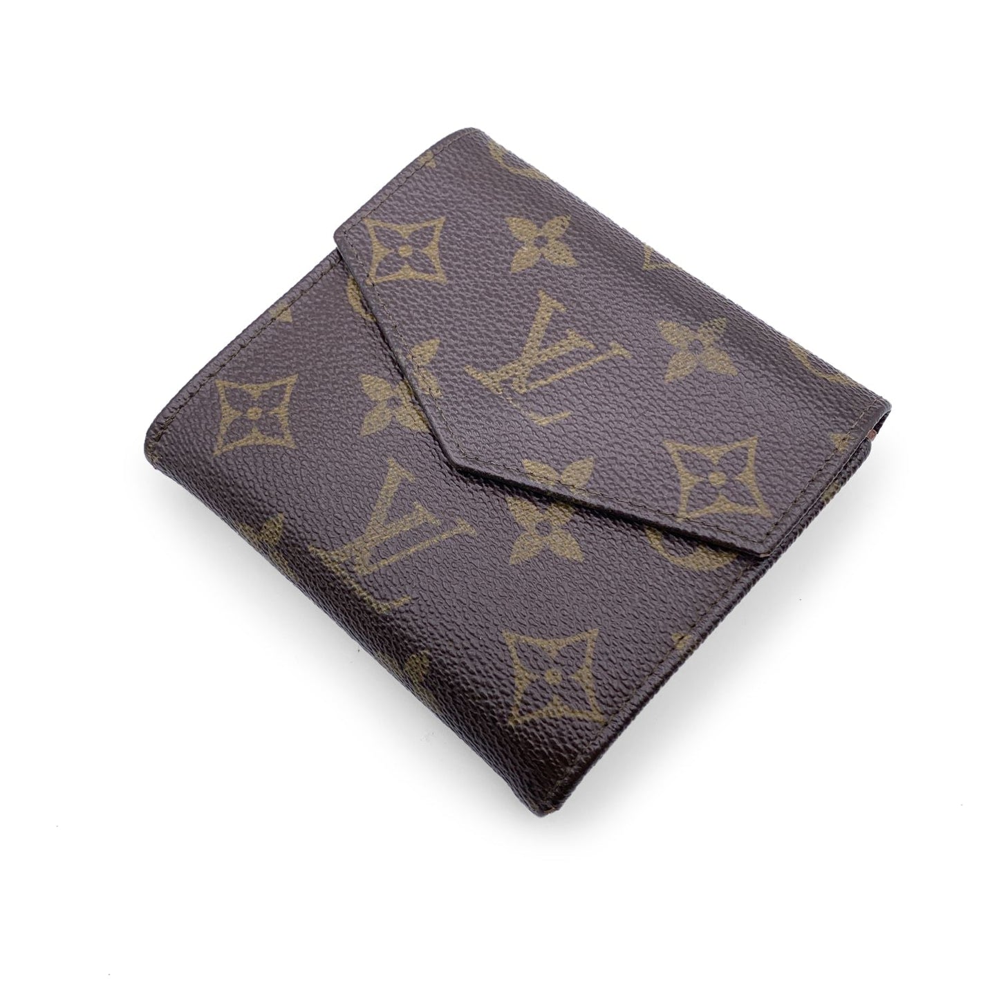 LOUIS VUITTON Vintage Monogram Compact Double Flap Wallet M61652