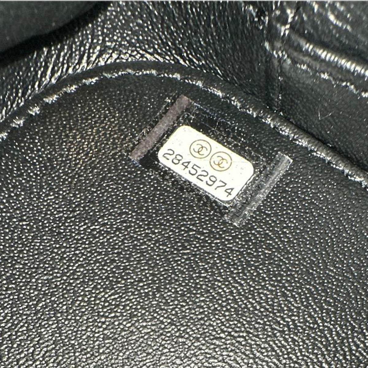 Chanel Navy/Black Quilted Caviar Leather Medium CC Filigree Vanity Case Bag
