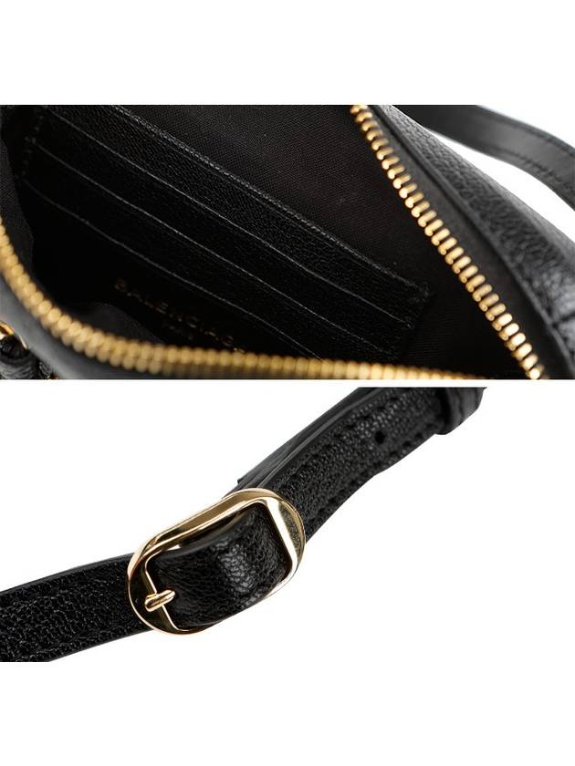 Luxury Balenciaga  Metal Reporter Mini Cross Bag Black