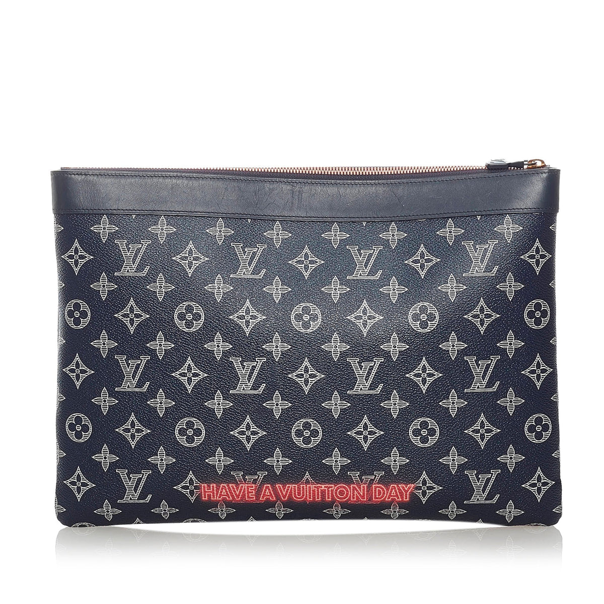 Louis Vuitton Pochette Apollo Blue Monogram Upside Down Canvas