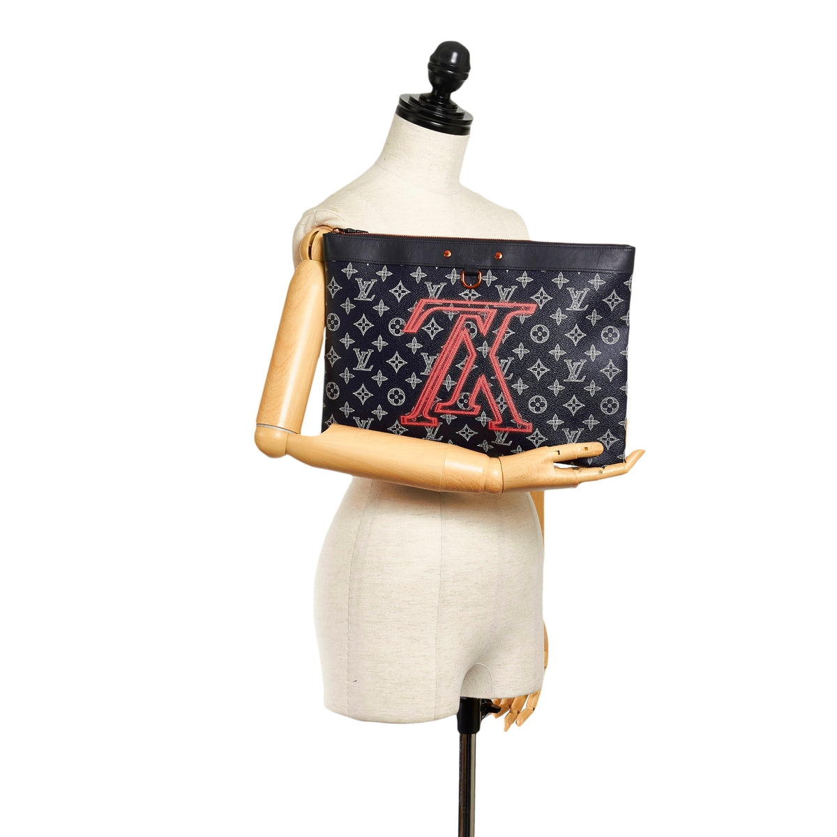 Louis Vuitton Pochette Apollo Blue Monogram Upside Down Canvas