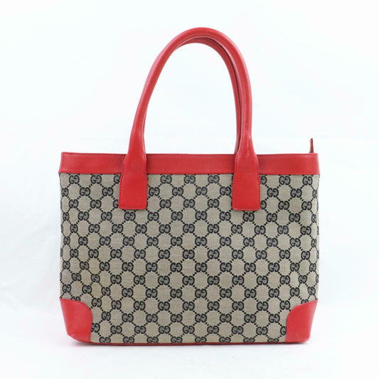 Gucci Tote Bag Red Canvas (SHC1-16084)
