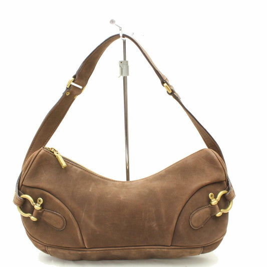 Brand Inspired Burberry Shoulder Bag Brown Suede Leather (SHC1-17750)