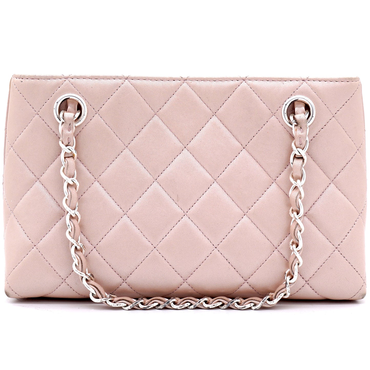 Chanel Pearlecent Pink Quilted Vintage Small Tote Bag