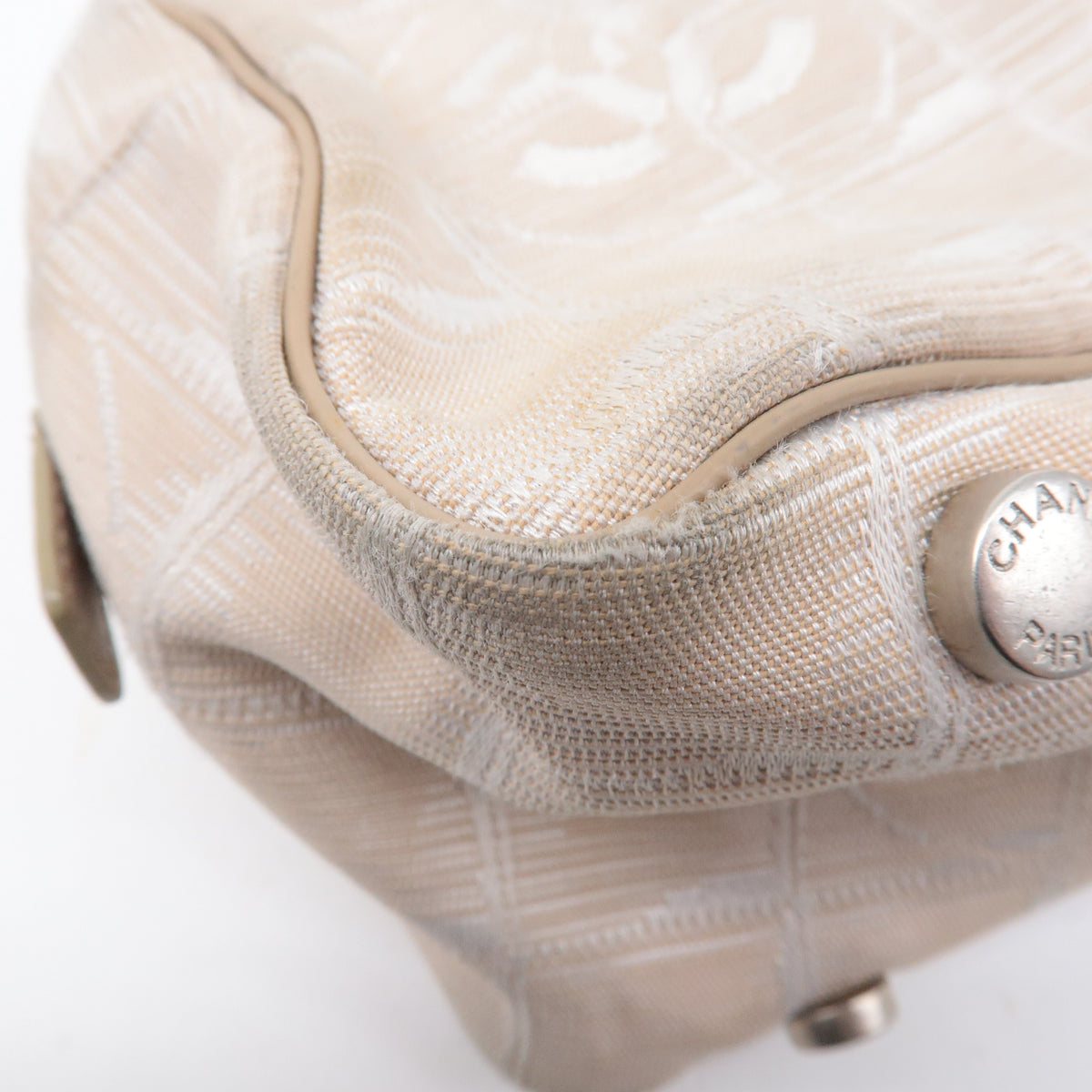 Chanel New Travel Line Nylon Jacquard Leather Mini Bag A