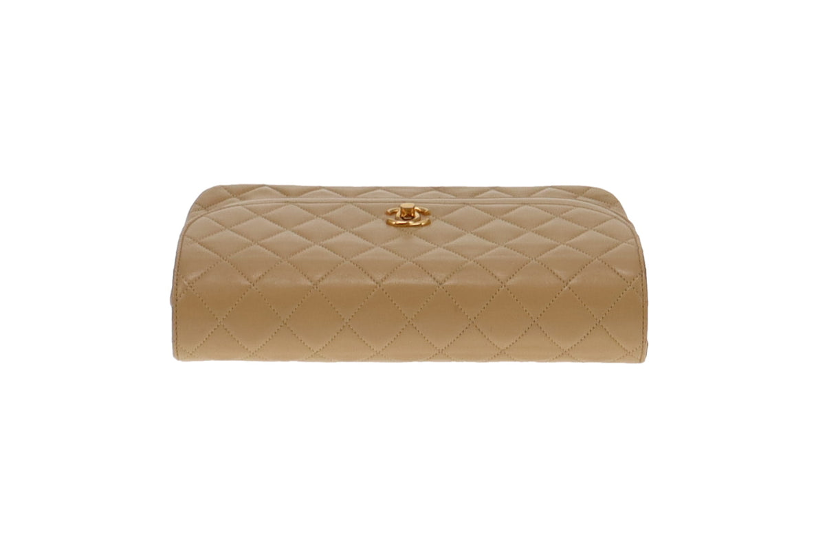 Chanel Vintage Timeless Beige Double Flap Bag (1980's)