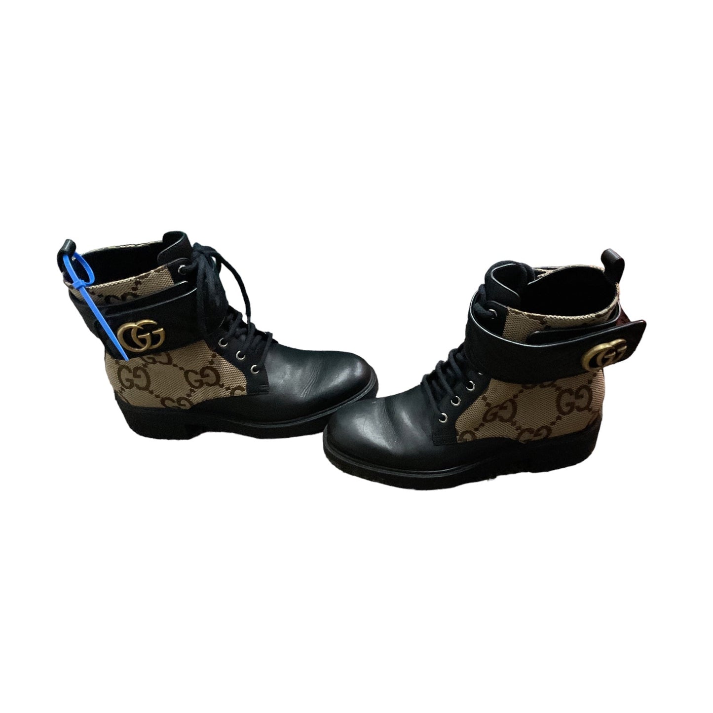 Brown Boots Luxury Designer Gucci, Size 9