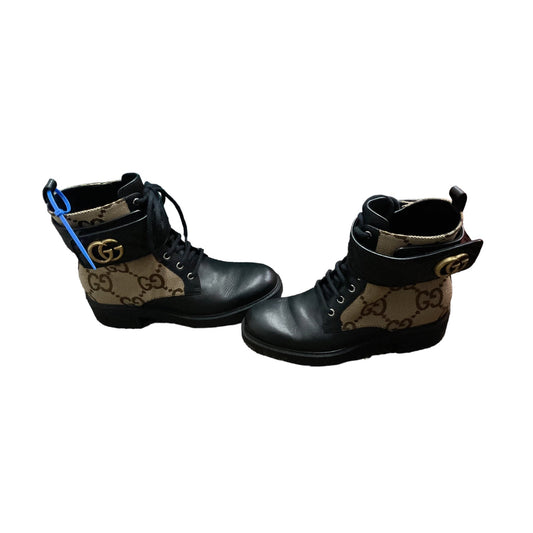 Brown Boots Luxury Designer Gucci, Size 9