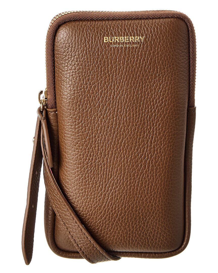 Burberry Logo Leather Phone Crossbody ONE SIZE Beige