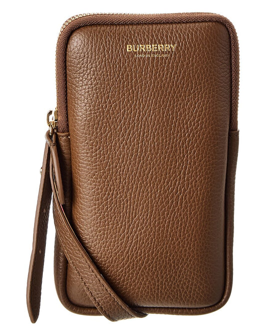 Burberry Logo Leather Phone Crossbody ONE SIZE Beige