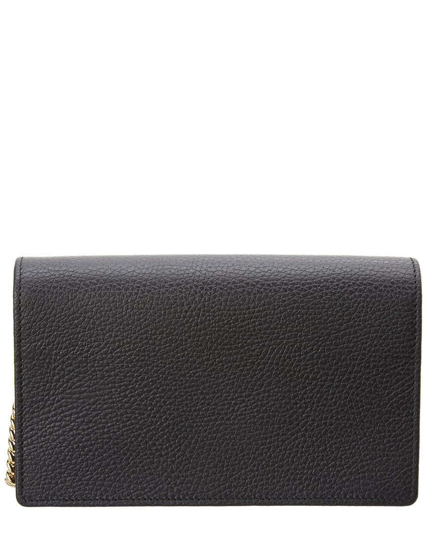 Gucci Gg Marmont Leather Mini Wallet On Chain