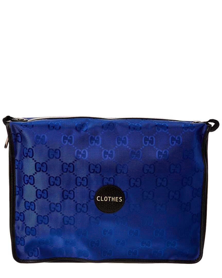 Gucci Off The Grid Gg Canvas Clothes Pouch ONE SIZE Blue