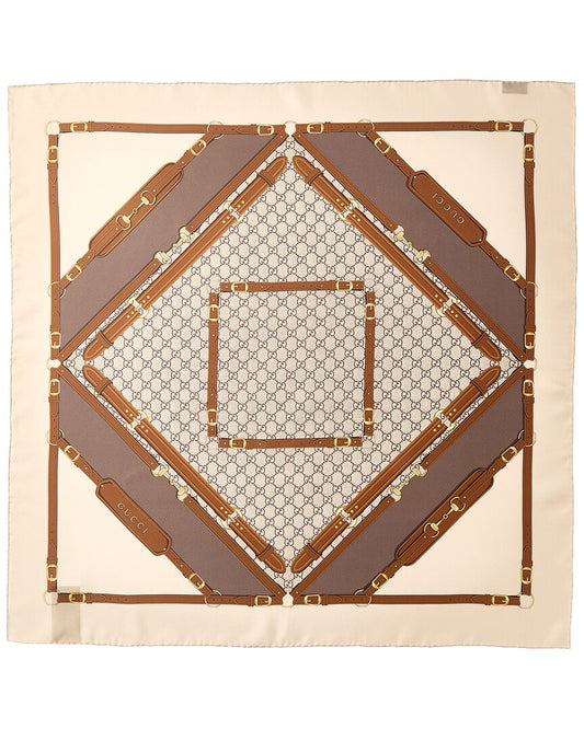 Gucci Printed Silk Twill Carre