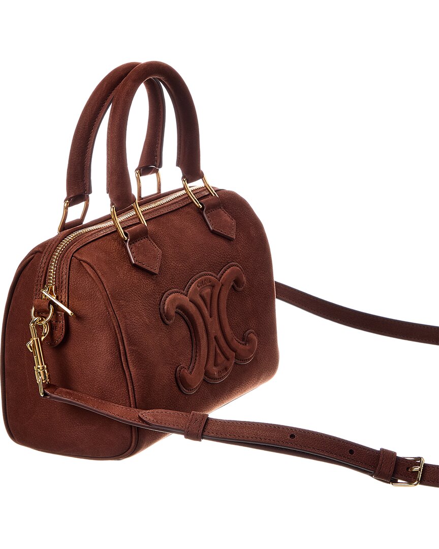 Celine Boston Small Suede Shoulder Bag