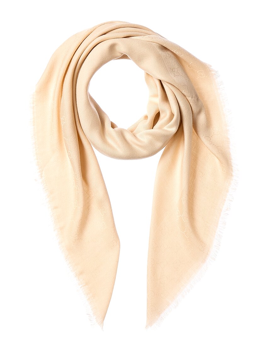 Gucci Gg Wool & Silk-Blend Scarf