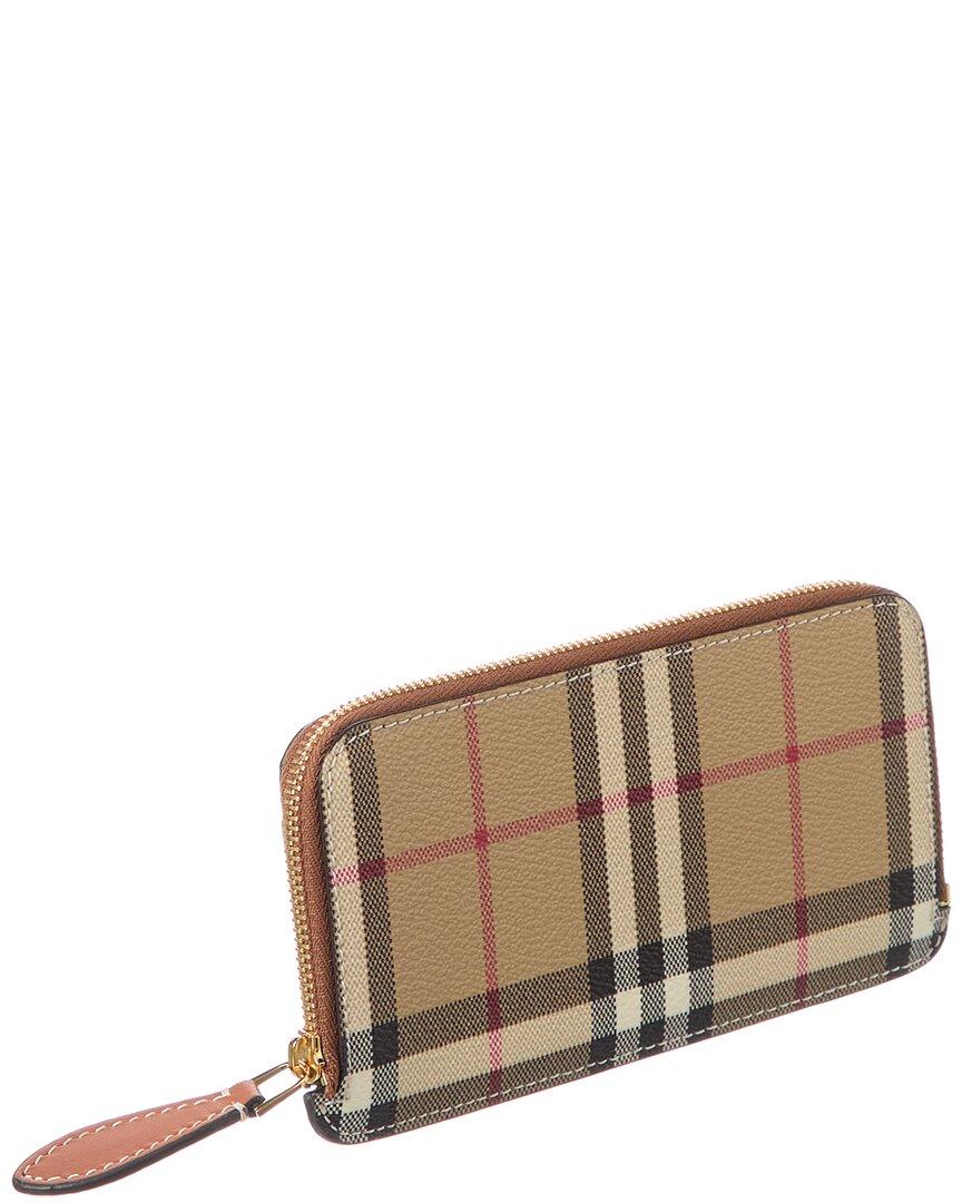 Burberry Check E-Canvas & Leather Card Case