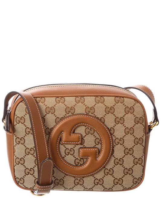 Gucci Blondie Mini Gg Canvas & Leather Camera Bag ONE SIZE Brown Multi