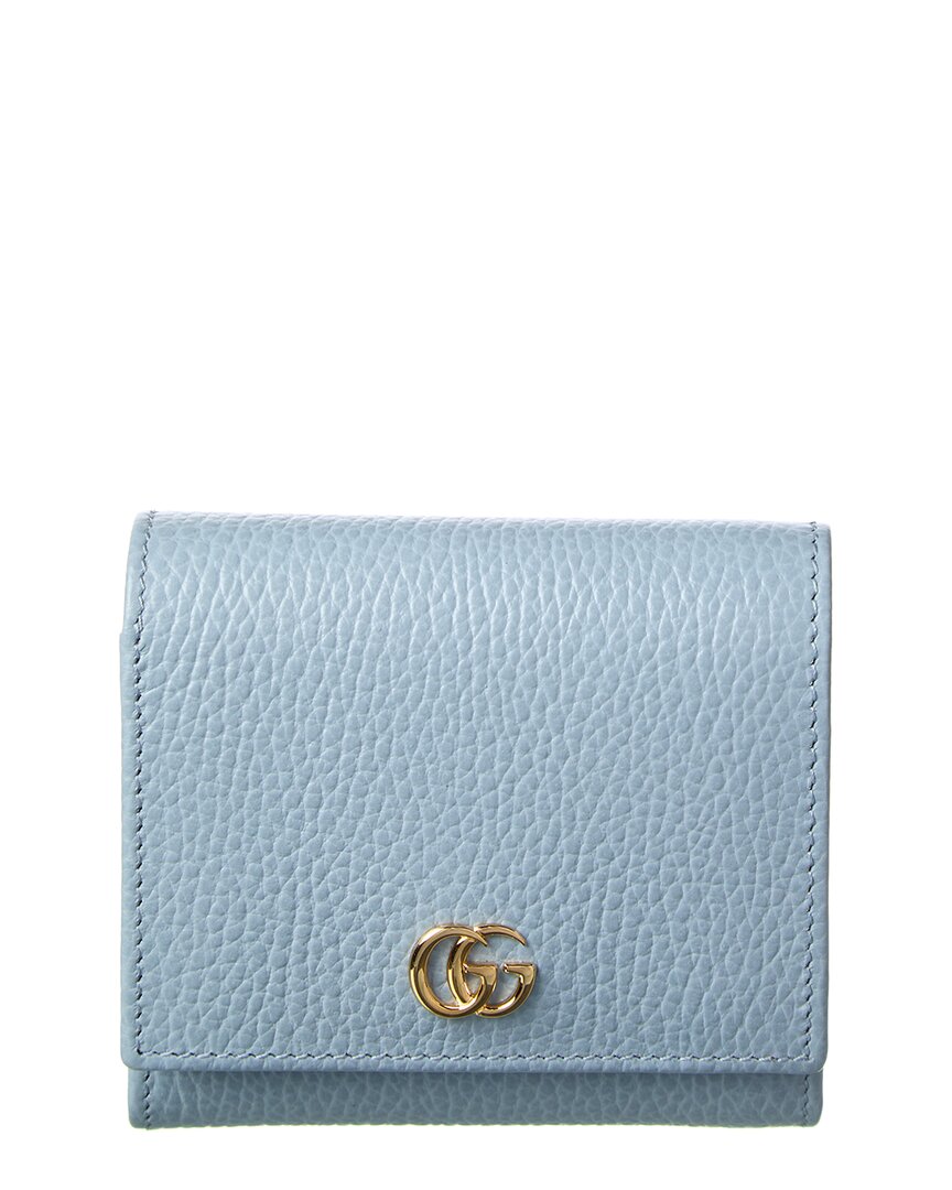 Gucci Gg Marmont Leather Coin Purse ONE SIZE Blue