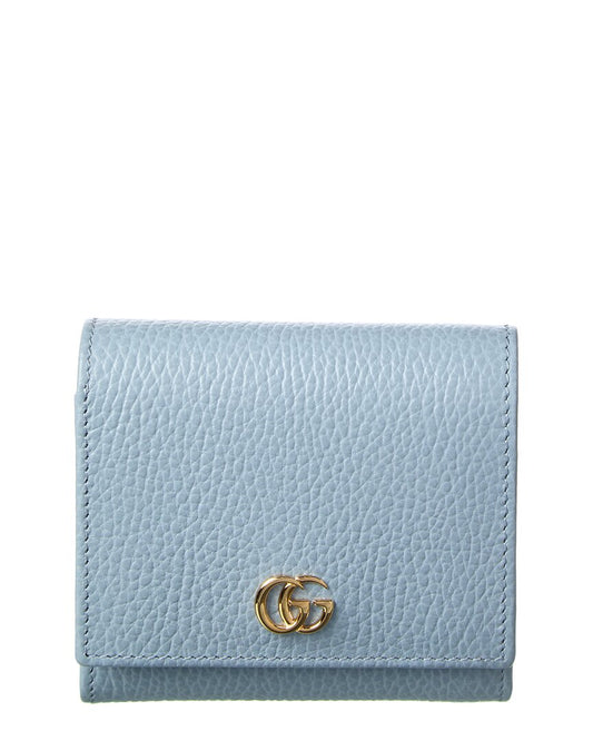 Gucci Gg Marmont Leather Coin Purse ONE SIZE Blue