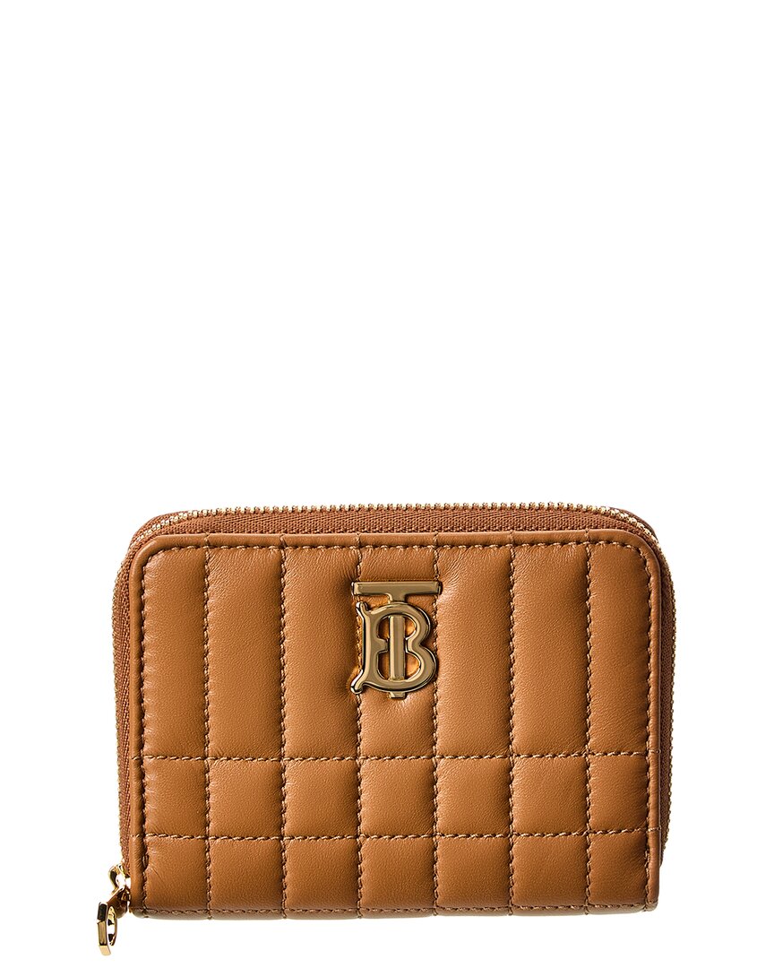 Burberry Logo Leather Coin Purse ONE SIZE Brown Multi