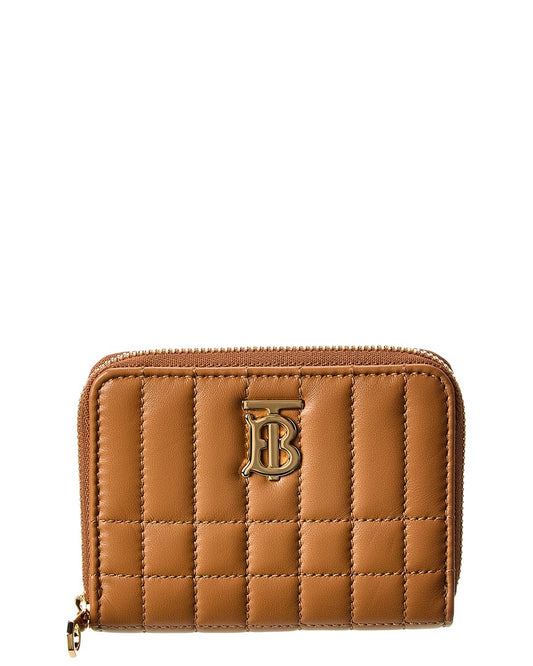 Burberry Logo Leather Coin Purse ONE SIZE Brown Multi