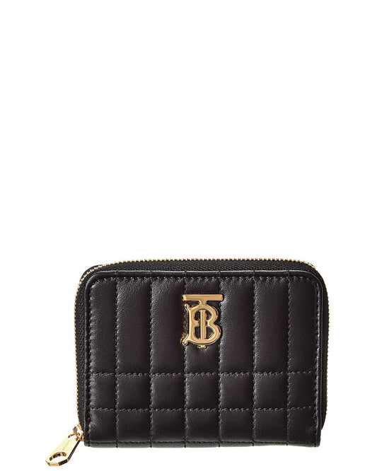 Burberry Logo Leather Coin Purse ONE SIZE Black
