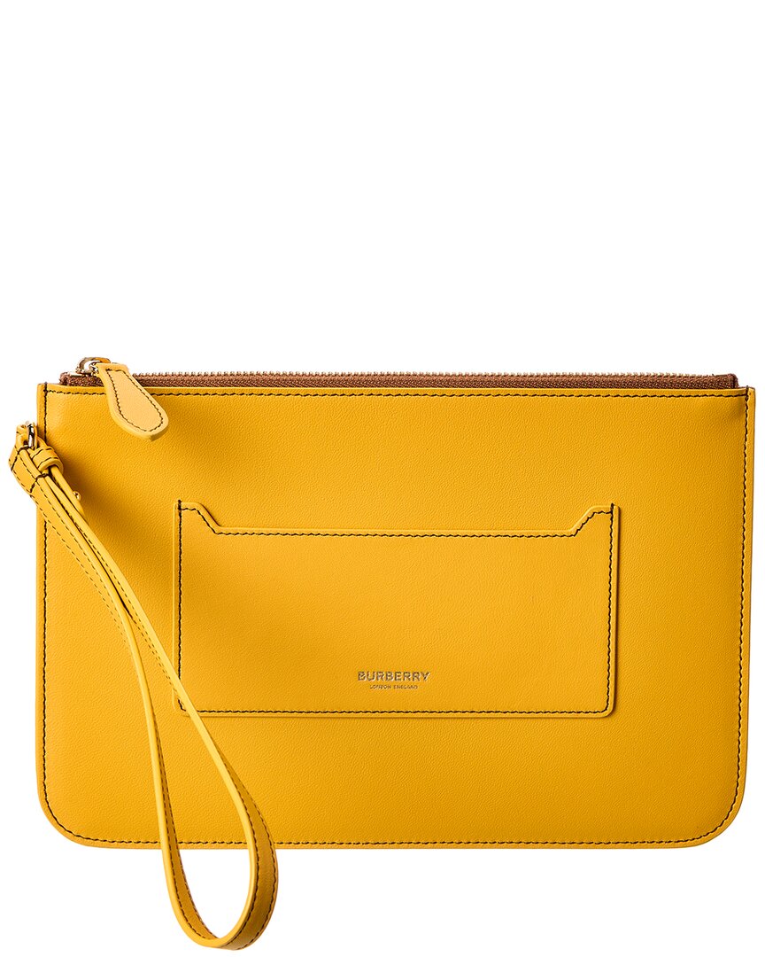 Burberry Leather Pouch ONE SIZE Gold