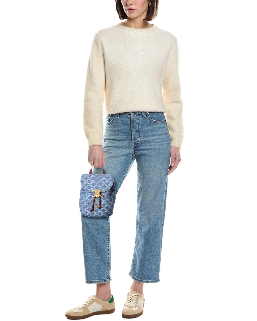 Celine Bonnie Triomphe Denim & Leather Backpack