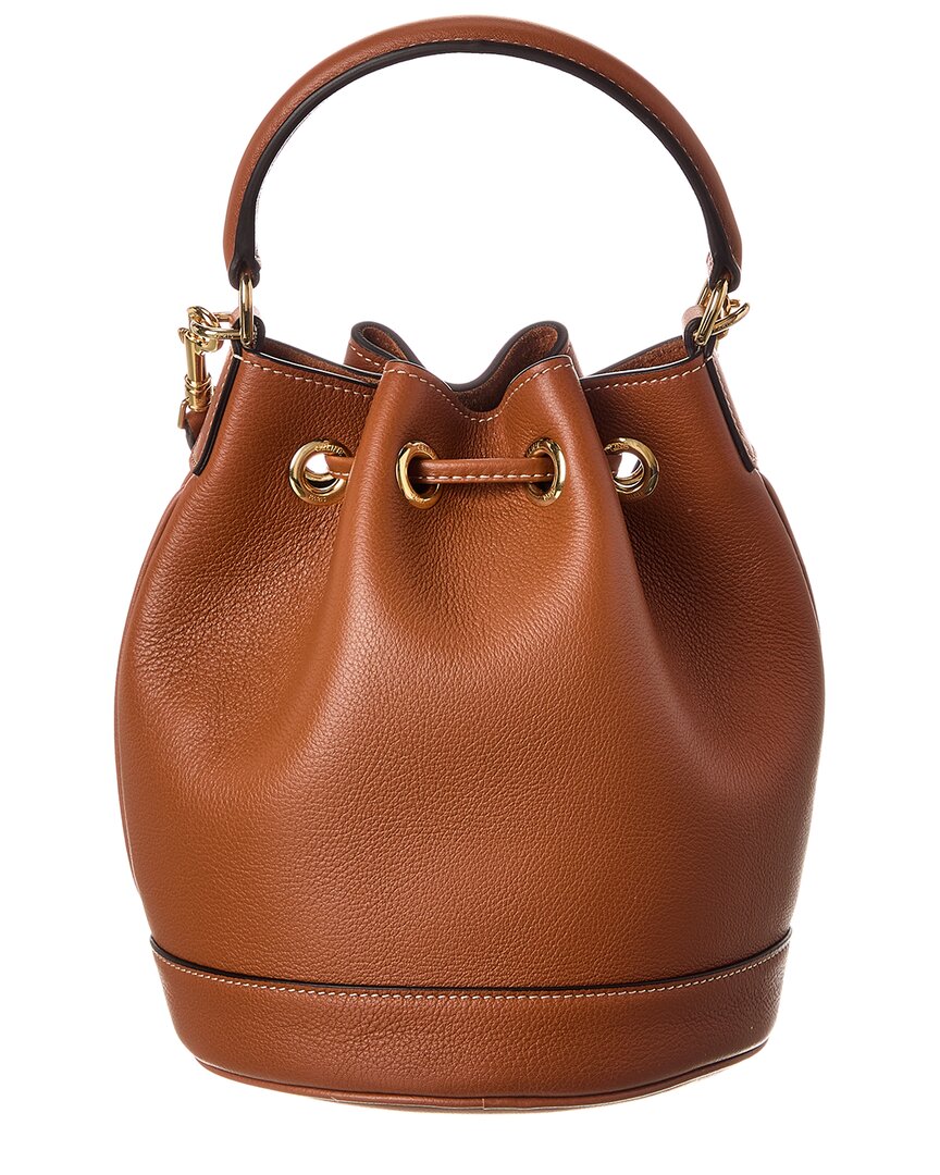 Celine Claude Mini Leather Shoulder Bag, Os, Brown