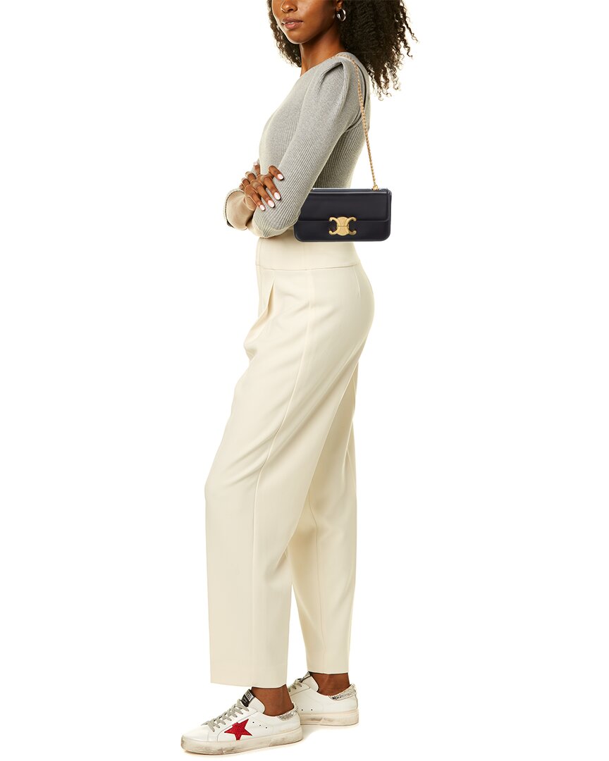 Celine Claude Leather Chain Shoulder Bag