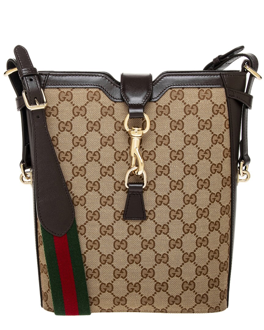 Gucci Bucket Medium Canvas & Leather Shoulder Bag