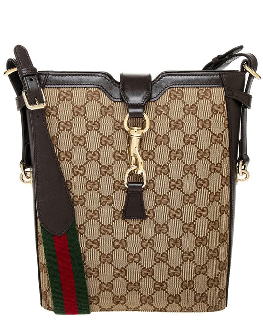 Gucci Bucket Medium Canvas & Leather Shoulder Bag
