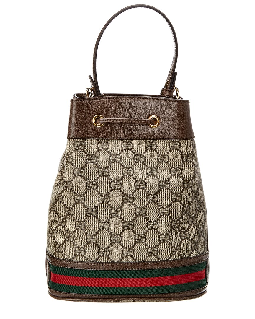 Gucci Ophidia Small Gg Supreme Canvas & Leather Bucket Bag