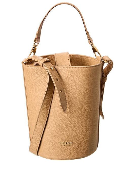 Burberry Logo Leather Bucket Bag ONE SIZE Brown Multi