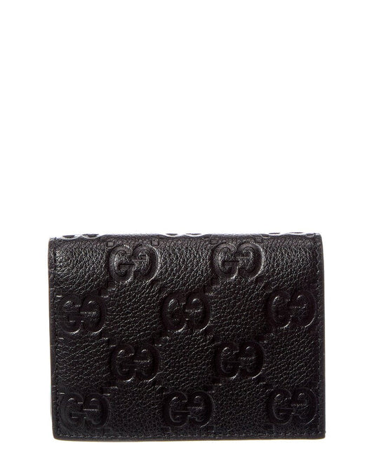 Gucci Gg Emblem Mini Leather Card Case