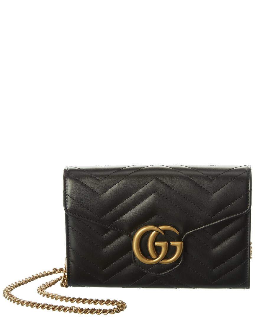 Gucci Gg Marmont Matelasse Leather Wallet On Chain