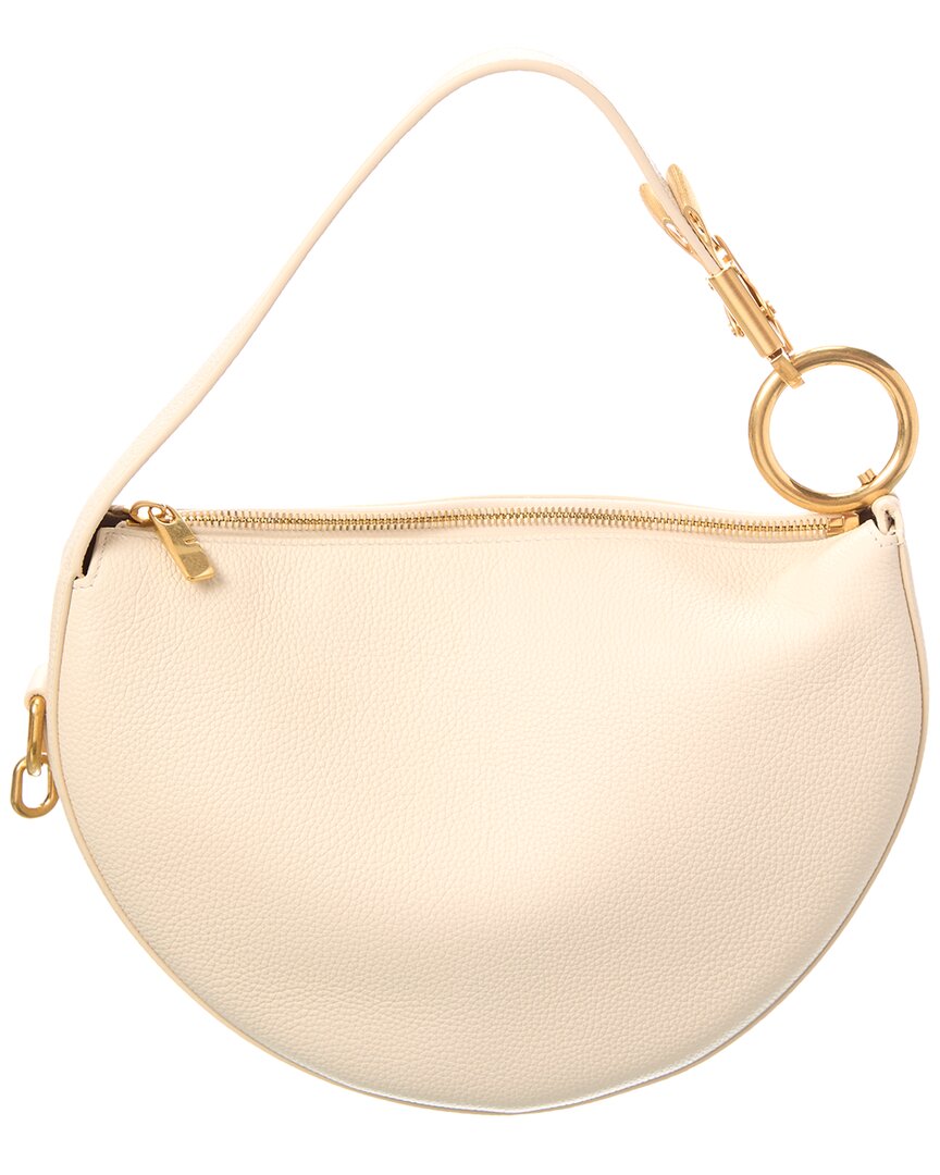 Burberry Knight Arc Leather Hobo Bag ONE SIZE White