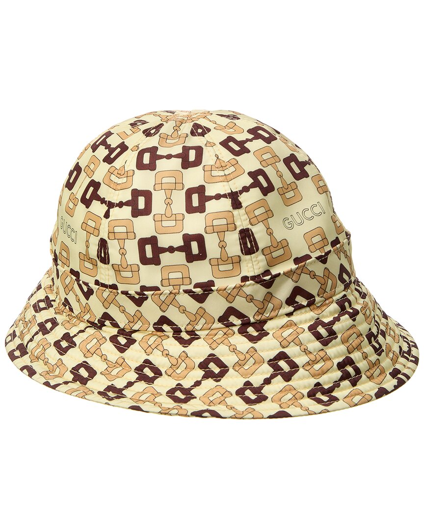 Gucci Horsebit Print Bucket Hat Regular M Brown Multi
