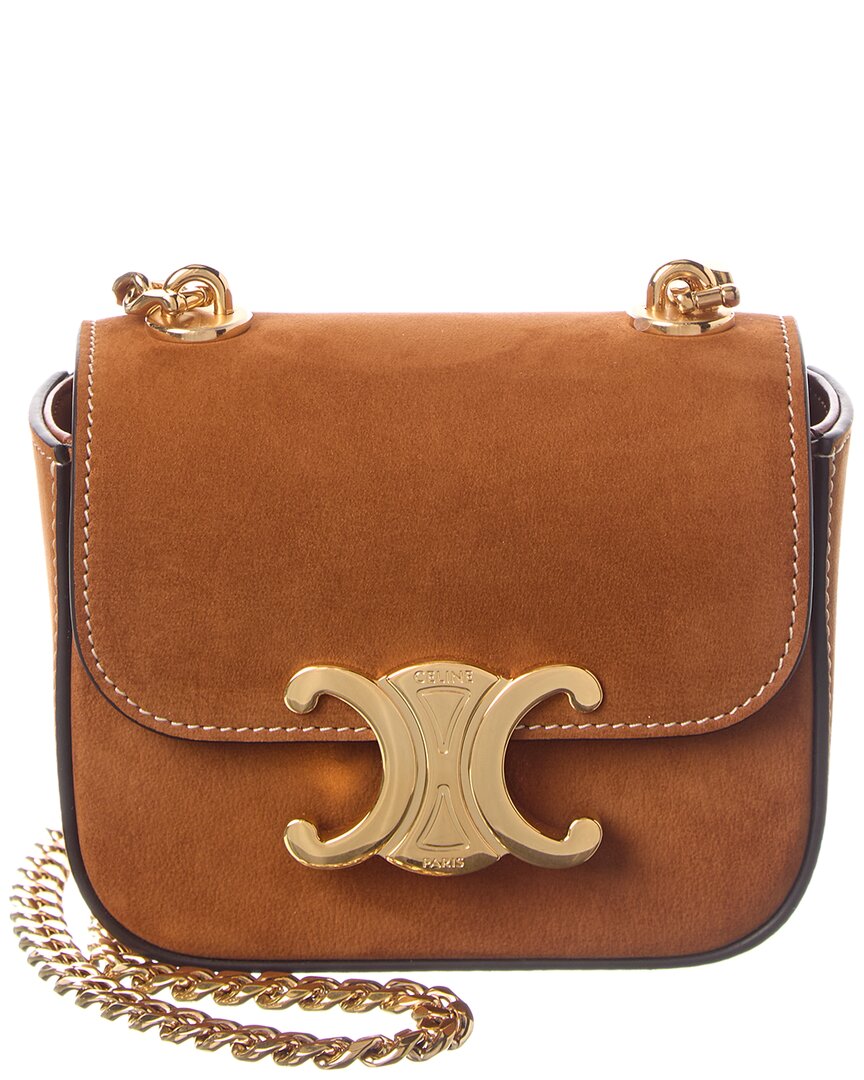 Celine Chain Claude Mini Suede Crossbody