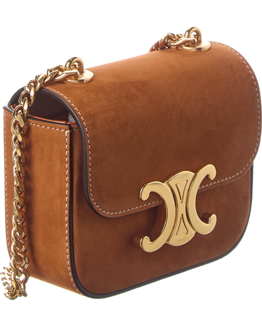 Celine Chain Claude Mini Suede Crossbody