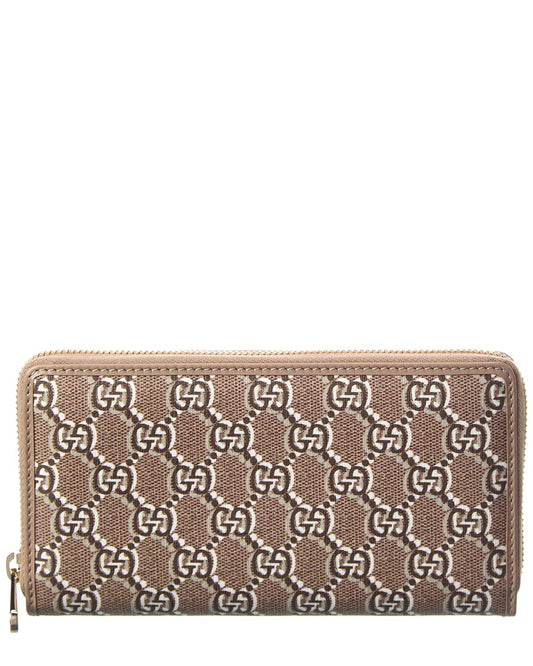Gucci Gg Shadow Canvas & Leather Zip Around Wallet