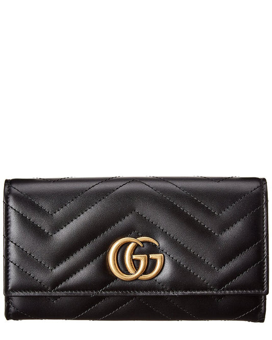 Gucci Gg Marmont Matelasse Leather Continental Wallet